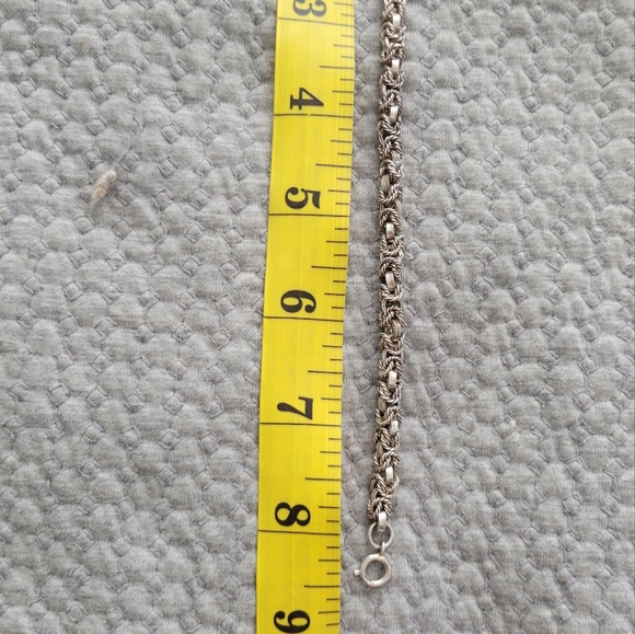 Fancy sterling silver Byzantine bracelet - Picture 4 of 4